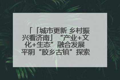 「城市更新 乡村振兴看济南」“产业+文化+生态”融合发展 平阴“胶乡古镇”探索振兴路径成效显著