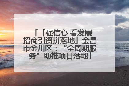 「强信心 看发展·招商引资拼落地」金昌市金川区：“全周期服务”助推项目落地