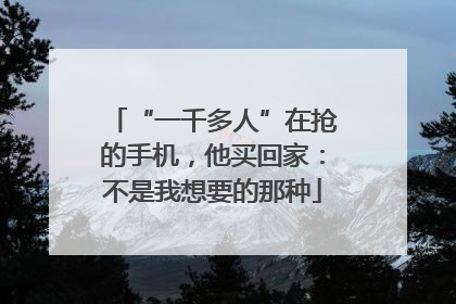 “一千多人”在抢的手机，他买回家：不是我想要的那种