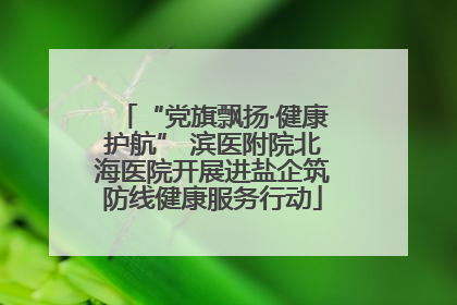 “党旗飘扬·健康护航” 滨医附院北海医院开展进盐企筑防线健康服务行动