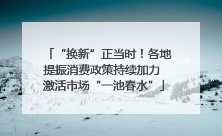 “换新”正当时！各地提振消费政策持续加力 激活市场“一池春水”