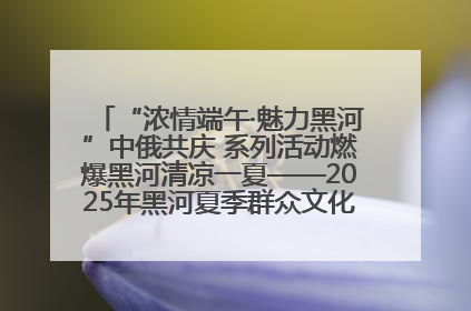 “浓情端午·魅力黑河”中俄共庆 系列活动燃爆黑河清凉一夏——2025年黑河夏季群众文化活动启幕 多元文化赋能边境文旅新高地
