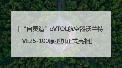 “自贡造”eVTOL航空器沃兰特VE25-100原型机正式亮相