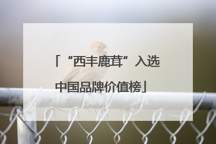 “西丰鹿茸”入选中国品牌价值榜