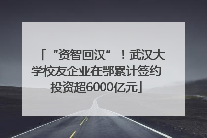 “资智回汉”！武汉大学校友企业在鄂累计签约投资超6000亿元
