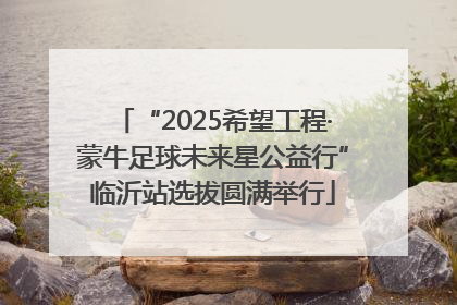 “2025希望工程·蒙牛足球未来星公益行”临沂站选拔圆满举行