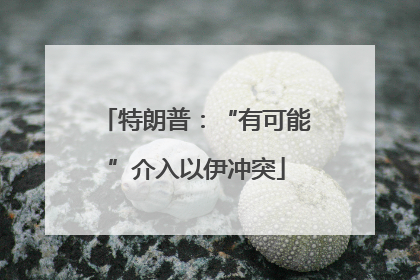 特朗普：“有可能”介入以伊冲突