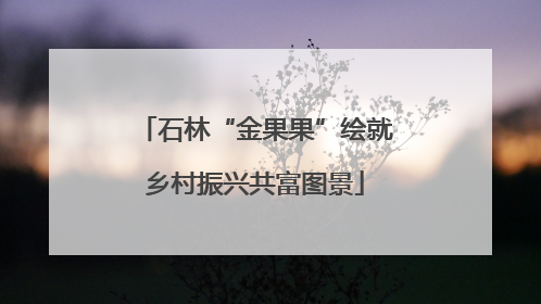 石林“金果果”绘就乡村振兴共富图景