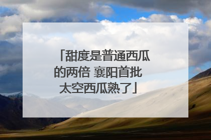 甜度是普通西瓜的两倍 襄阳首批太空西瓜熟了