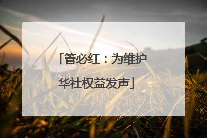 管必红：为维护华社权益发声