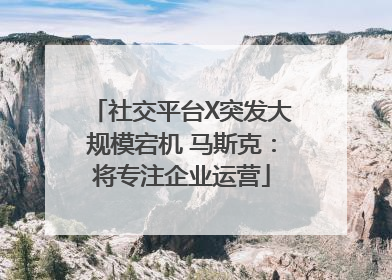 社交平台X突发大规模宕机 马斯克：将专注企业运营