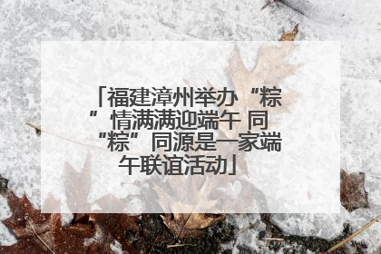 福建漳州举办“粽”情满满迎端午 同“粽”同源是一家端午联谊活动