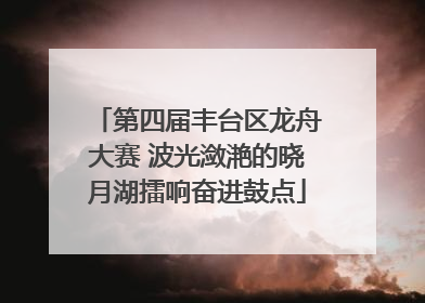 第四届丰台区龙舟大赛 波光潋滟的晓月湖擂响奋进鼓点