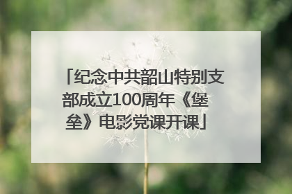 纪念中共韶山特别支部成立100周年《堡垒》电影党课开课