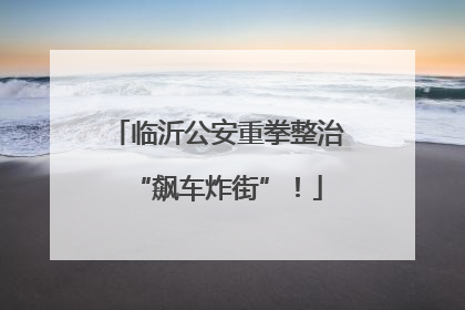 临沂公安重拳整治“飙车炸街”！