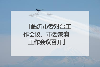 临沂市委对台工作会议、市委港澳工作会议召开