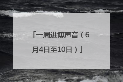 一周进博声音（6月4日至10日）