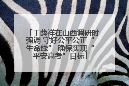 丁薛祥在山西调研时强调 守好公平公正“生命线” 确保实现“平安高考”目标