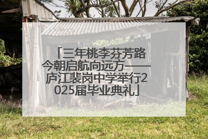 三年桃李芬芳路 今朝启航向远方——庐江裴岗中学举行2025届毕业典礼