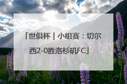 世俱杯｜小组赛：切尔西2-0胜洛杉矶FC