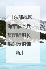 东部战区海军航空兵某团组织长航时反潜训练