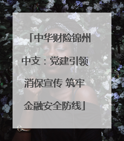 中华财险锦州中支：党建引领消保宣传 筑牢金融安全防线