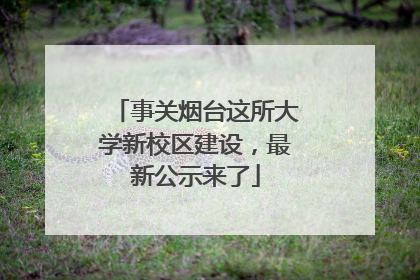 事关烟台这所大学新校区建设，最新公示来了