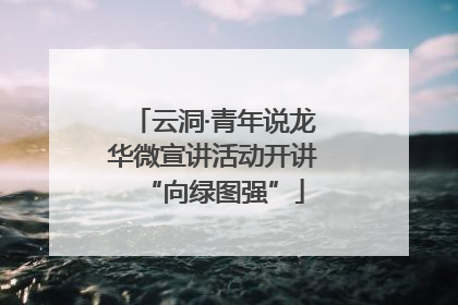 云洞·青年说龙华微宣讲活动开讲“向绿图强”