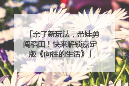 亲子新玩法，带娃勇闯稻田！快来解锁嘉定版《向往的生活》
