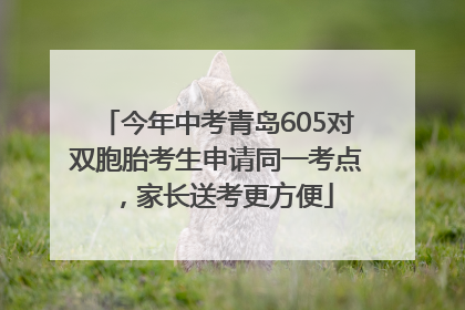 今年中考青岛605对双胞胎考生申请同一考点，家长送考更方便