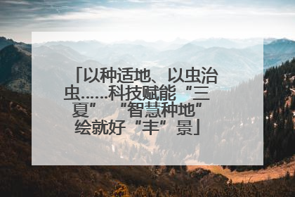 以种适地、以虫治虫……科技赋能“三夏” “智慧种地”绘就好“丰”景