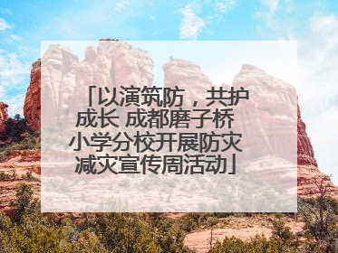以演筑防，共护成长 成都磨子桥小学分校开展防灾减灾宣传周活动