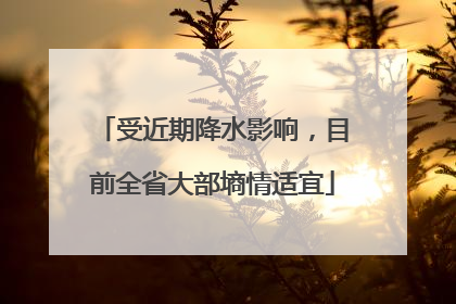 受近期降水影响，目前全省大部墒情适宜