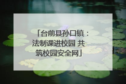 台前县孙口镇：法制课进校园 共筑校园安全网