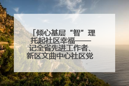 倾心基层“智”理 托起社区幸福——记全省先进工作者、新区文曲中心社区党委书记董世弘