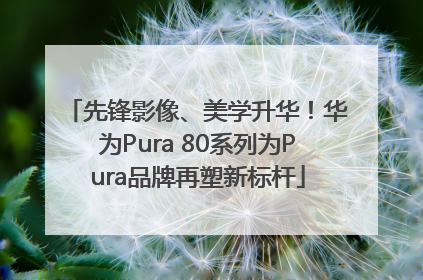 先锋影像、美学升华！华为Pura 80系列为Pura品牌再塑新标杆