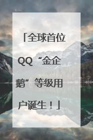 全球首位QQ“金企鹅”等级用户诞生！