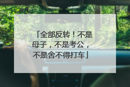 全部反转！不是母子，不是考公，不是舍不得打车