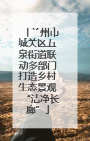 兰州市城关区五泉街道联动多部门打造乡村生态景观“洁净长廊”