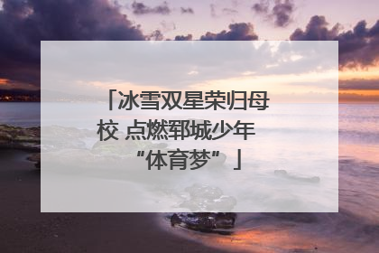 冰雪双星荣归母校 点燃郓城少年“体育梦”