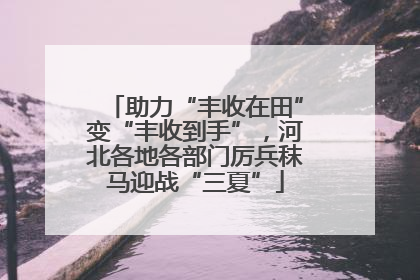 助力“丰收在田”变“丰收到手”，河北各地各部门厉兵秣马迎战“三夏”