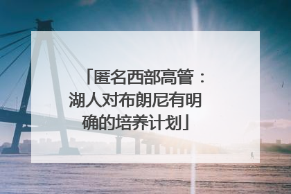 匿名西部高管：湖人对布朗尼有明确的培养计划