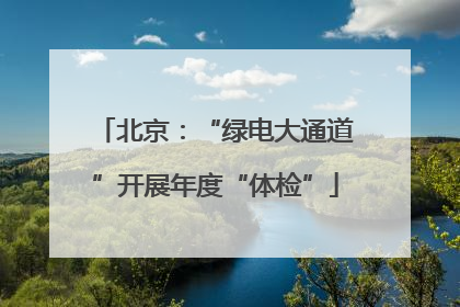 北京：“绿电大通道”开展年度“体检”