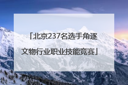 北京237名选手角逐文物行业职业技能竞赛