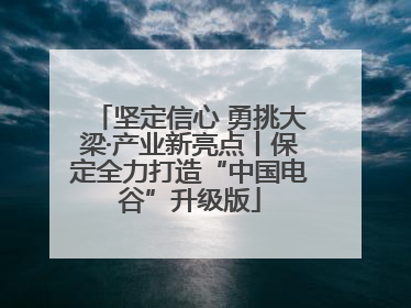坚定信心 勇挑大梁·产业新亮点丨保定全力打造“中国电谷”升级版