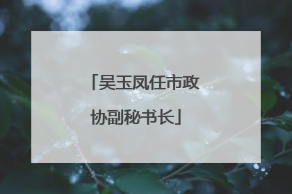 吴玉凤任市政协副秘书长