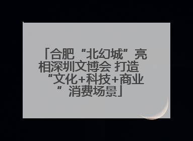 合肥“北幻城”亮相深圳文博会 打造“文化+科技+商业”消费场景