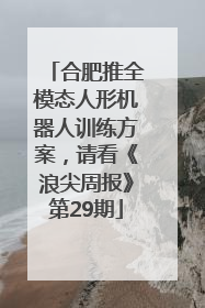 合肥推全模态人形机器人训练方案，请看《浪尖周报》第29期