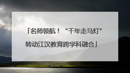 名师领航！“千年走马灯”转动江汉教育跨学科融合