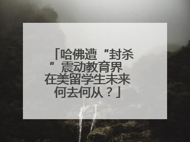 哈佛遭“封杀”震动教育界 在美留学生未来何去何从？